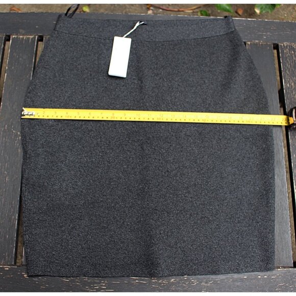 New w/Tags - Eileen Fisher Sleek Tencel Merino Pencil Skirt, Charcoal, Large - Picture 8 of 9
